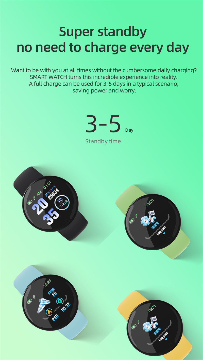 Smart Watch - Bluetooth Fitness Tracker Heart Rate Blood Pressure Monitor