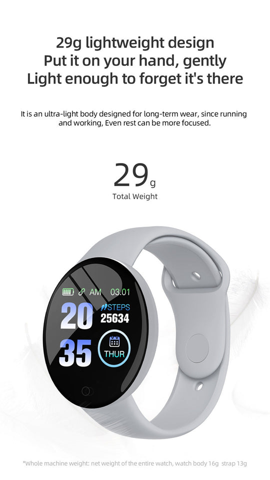 Smart Watch - Bluetooth Fitness Tracker Heart Rate Blood Pressure Monitor