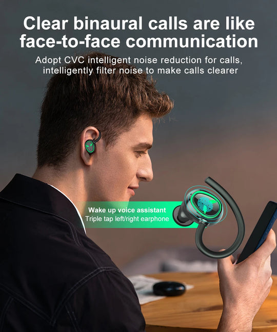 i22A TWS Wireless Earbuds - ENC Noise Cancellation with LED Power Display