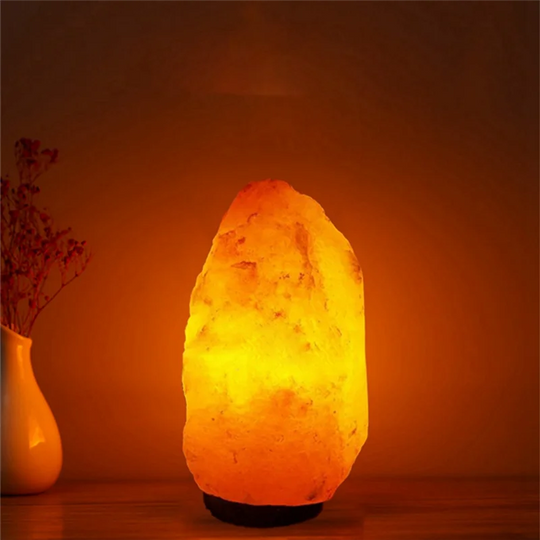 Himalayan Crystal Salt Lamp & Air Purifier - Natural Amber Glow Night Light