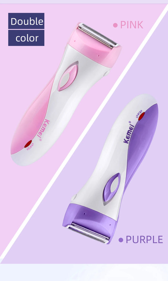 Rechargeable Lady Shaver & Epilator - Full Body Hair Removal, 30 Tweezers, Active Massage