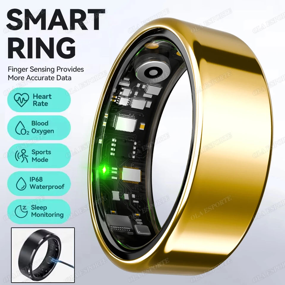 Smart Ring - Bluetooth Health Monitor Heart Rate Blood Oxygen Tracker