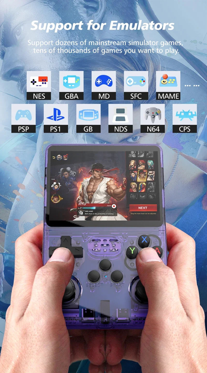 R36S Retro Handheld Game Console - 3.5" IPS Screen, 64G/128G, 15,000+ Games