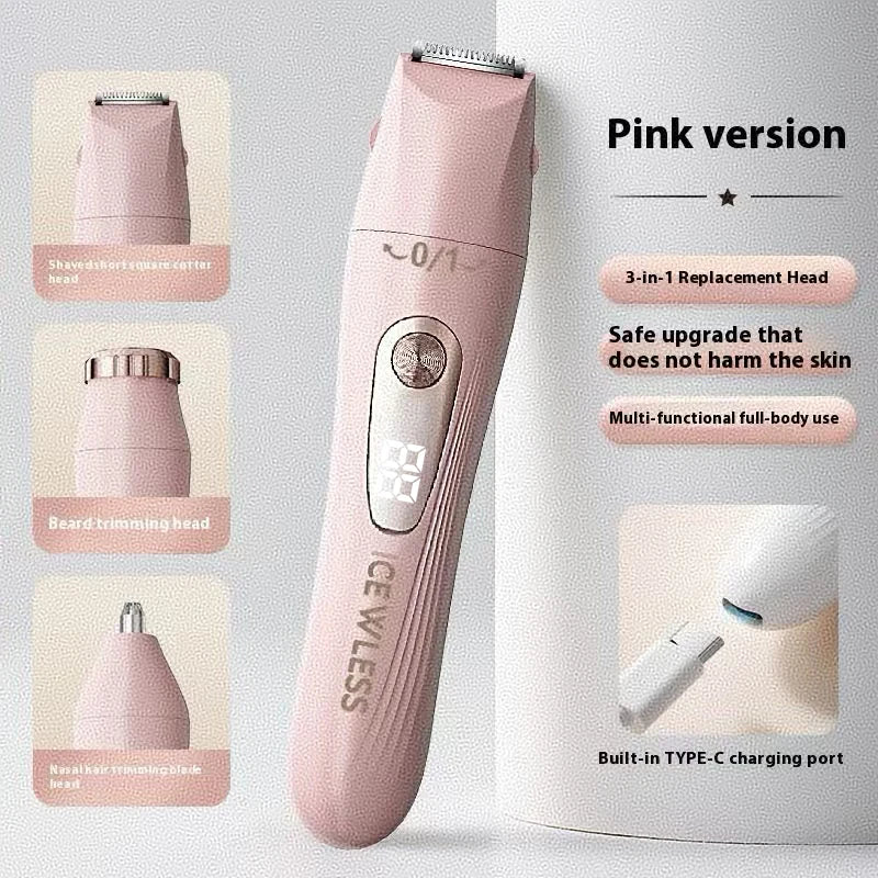 Portable Electric Lady Shaver - Armpit, Bikini, Arm, Leg & Face Hair Removal - Painless