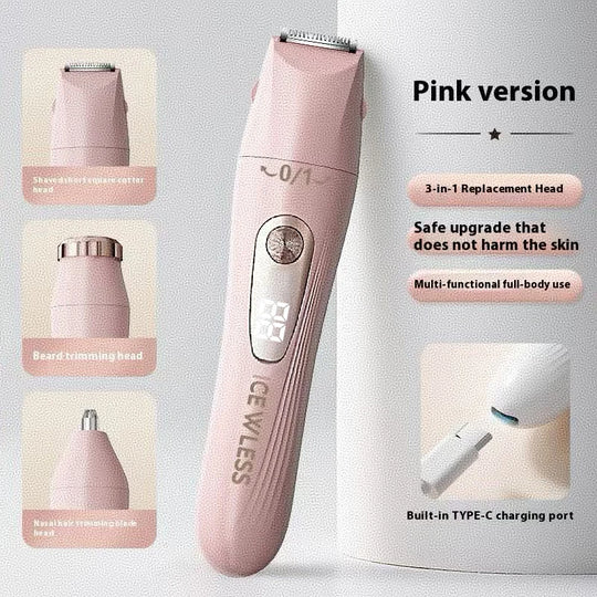 Portable Electric Lady Shaver - Armpit, Bikini, Arm, Leg & Face Hair Removal - Painless