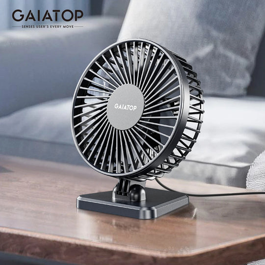 GAIATOP Mini USB Desktop Fan - Portable Quiet Cooling Fan with 3 Speed Settings
