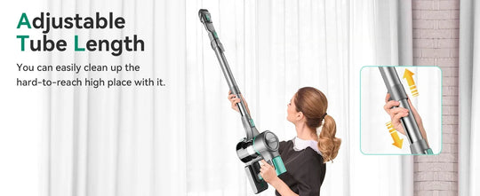 Cordless Vacuum Cleaner - 28KPa 3-Mode Handheld Stick for Home & Carpet