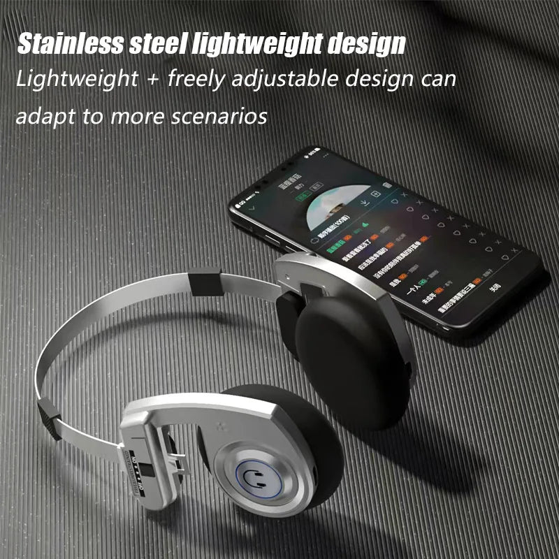 Wireless Retro Over-Ear Headphones - Bluetooth Foldable Noise Cancelling