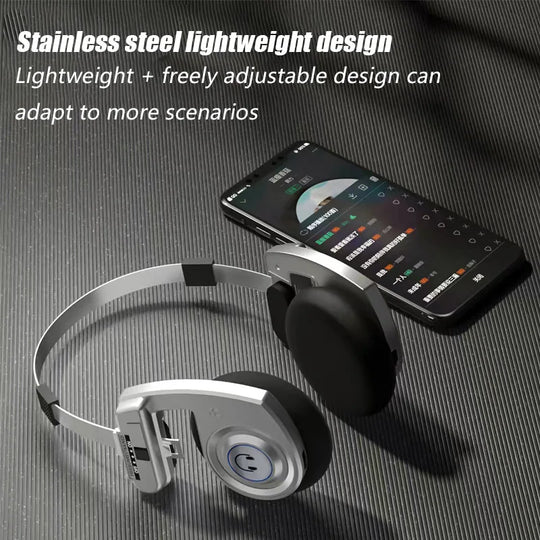 Wireless Retro Over-Ear Headphones - Bluetooth Foldable Noise Cancelling