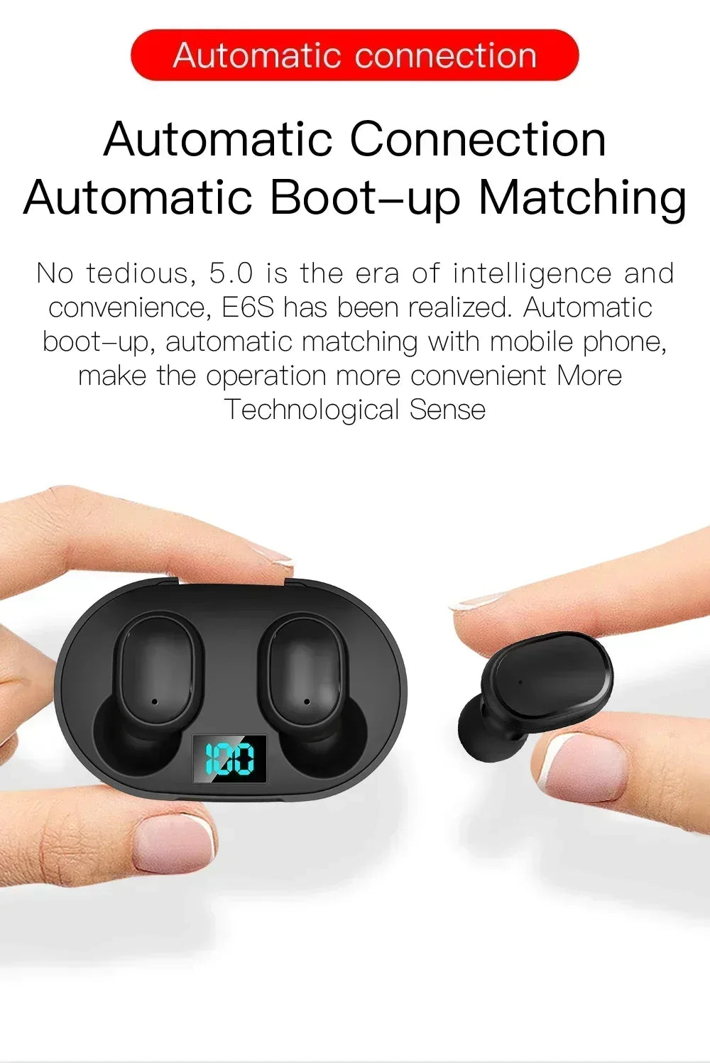 Wireless Bluetooth Earbuds - Noise Cancelling Headphones with Microphone
