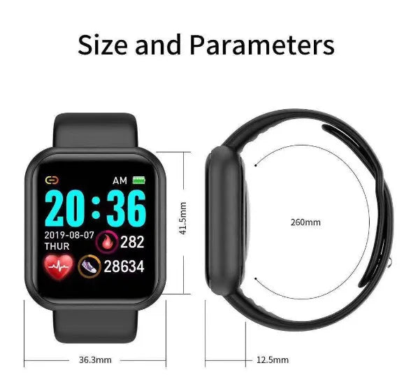 Smart Watch - Bluetooth Fitness Tracker Heart Rate Blood Pressure Monitor