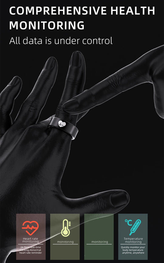 ECG Smart Ring - Heart Rate Body Temperature Health Tracker