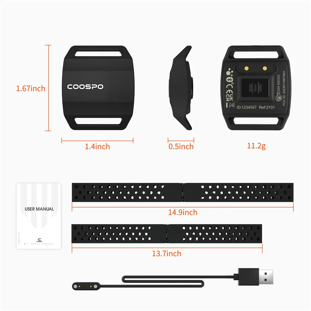 Heart Rate Monitor Armband - Optical Bluetooth 4.0 ANT+ for Garmin, Wahoo & Bike Computer