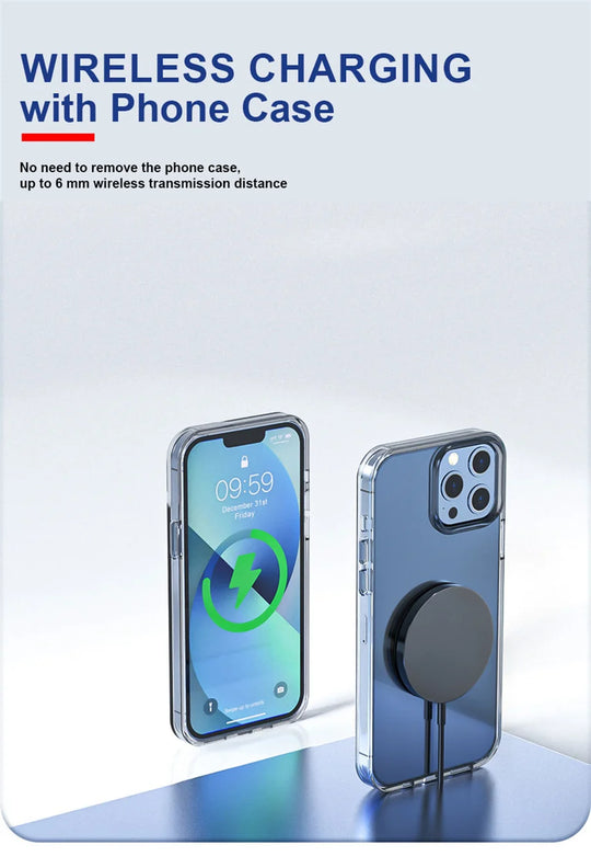 Magnetic iPhone Wireless Charger Pad USB  for 15 14 13 12 Pro Max Mini Fast Wireless Charging