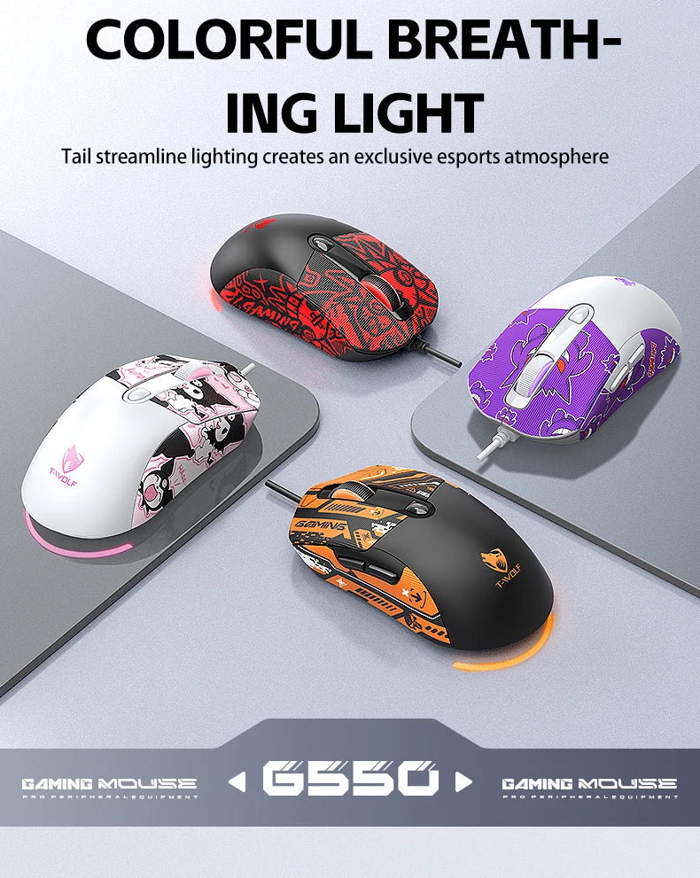 Wired Gaming Mouse - 6-Key High Precision Optical Mouse for PC & Laptop