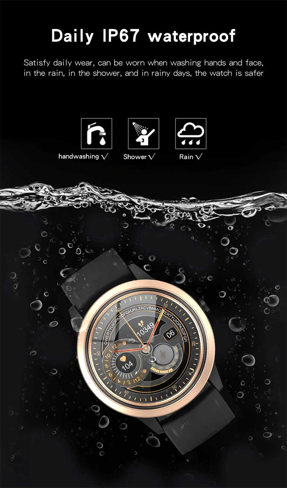 Women's Bluetooth Smart Watch - Heart Rate Blood Pressure Monitor Waterproof Smartwatch for Android & iOS