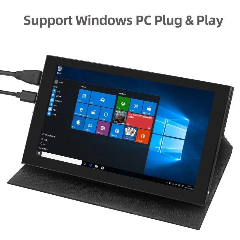 7 Inch IPS Touch Screen HDMI-compatible 1024*600 LCD for Raspberry Pi Windows PC Display with Holder Case Portable Monitor