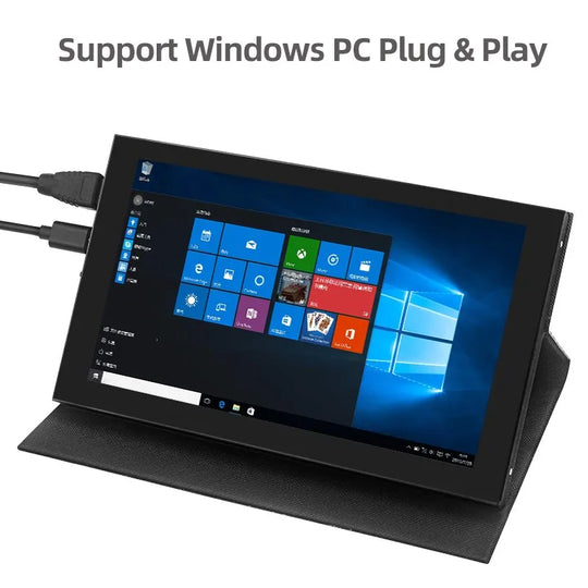7 Inch IPS Touch Screen HDMI-compatible 1024*600 LCD for Raspberry Pi Windows PC Display with Holder Case Portable Monitor