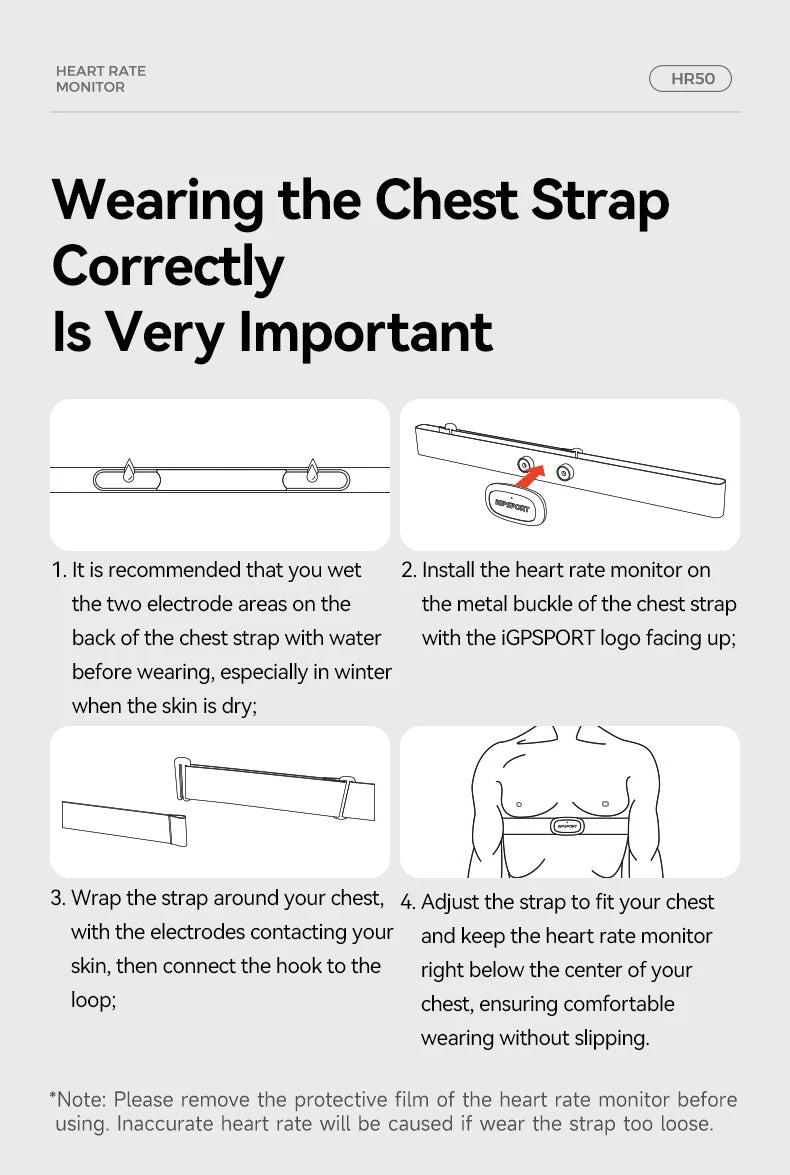 Heart Rate Monitor Sensor - Waterproof Bike Computer Fitness Tracker