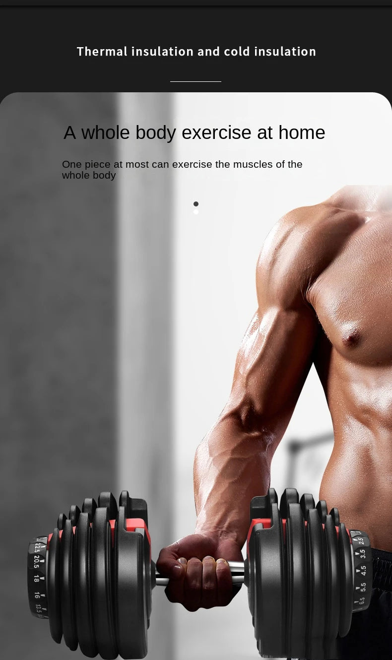 OVOZI Adjustable Dumbbell Men's Dormitory Home Exercise Barbell Kettlebell Exercise Arm Muscle Fitness Equipment Hot New