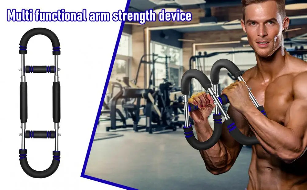 65*17.5cm Twister Arm Exerciser With Foam Handle 40-50kg Adjustable Chest Workout Bar Forearm Triceps Muscle Fitness Equipment