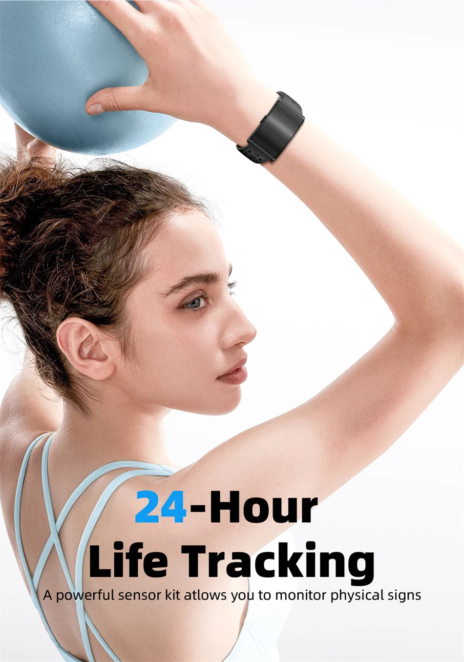 GPS Smart Watch - Heart Rate Blood Pressure Health Tracker Call Reminder