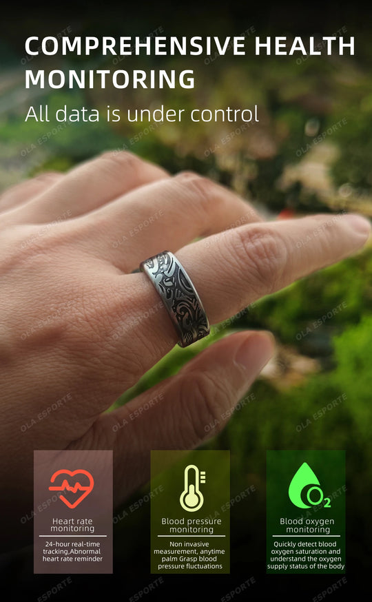 Smart Ring - Heart Rate Sleep Monitor IP68 Waterproof