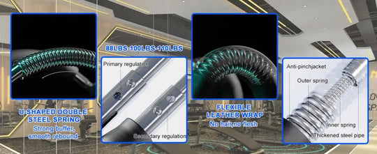 65*17.5cm Twister Arm Exerciser With Foam Handle 40-50kg Adjustable Chest Workout Bar Forearm Triceps Muscle Fitness Equipment