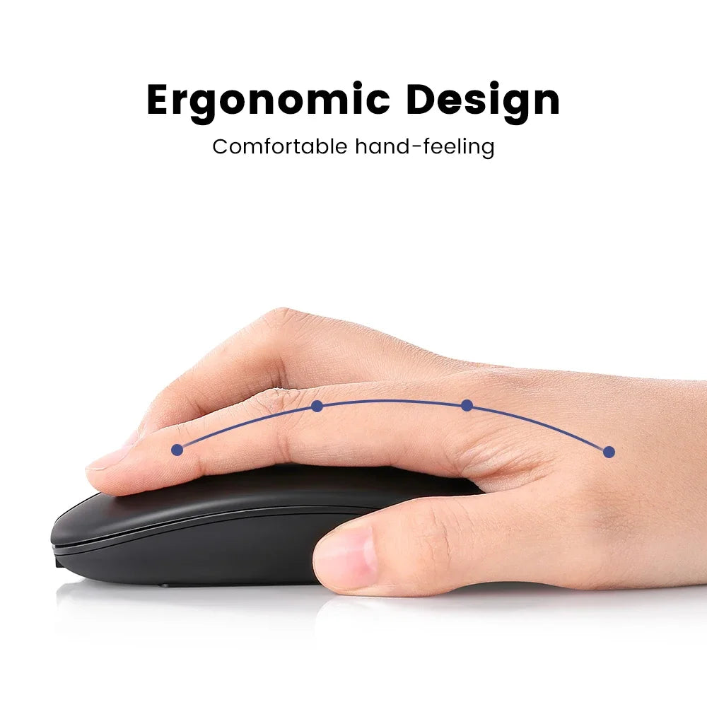 Rechargeable Bluetooth Mouse Wireless Mouse Bluetooth Computer Silent Mause Ergonomic Mini Mouse 2.4Ghz Optical Mice For PC