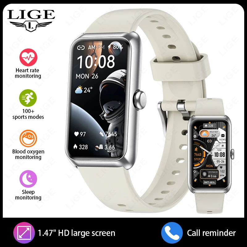 Fitness Tracker with Heart Rate & Sleep Monitor - Waterproof Smart Watch for Women & Men