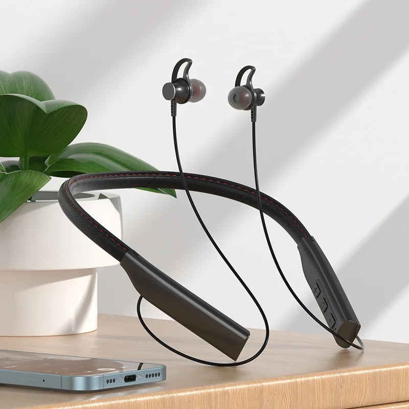 Magnetic Neckband Bluetooth Earphones - Wireless Sport Headset with Mic
