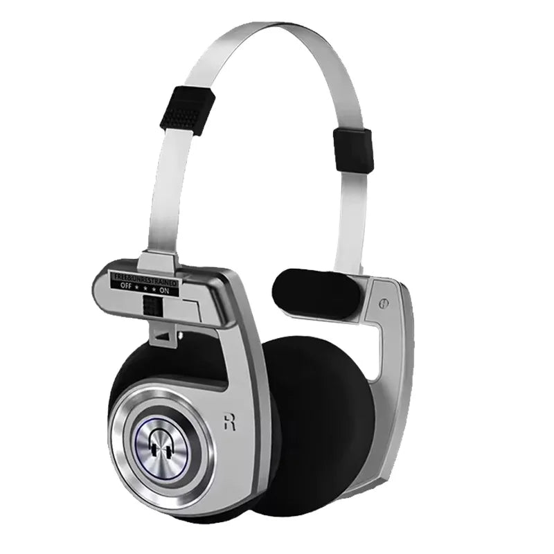 Wireless Retro Over-Ear Headphones - Bluetooth Foldable Noise Cancelling