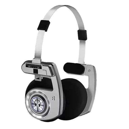 Wireless Retro Over-Ear Headphones - Bluetooth Foldable Noise Cancelling