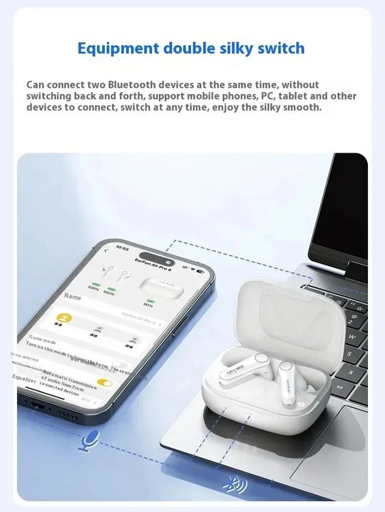 Bluetooth Earbuds - Active Noise Reduction Waterproof Gaming Earphones