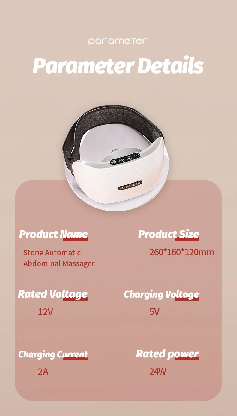 Electric Moxibustion Heating Belt Massager Neck Waist Leg Massage Improve Indigestion