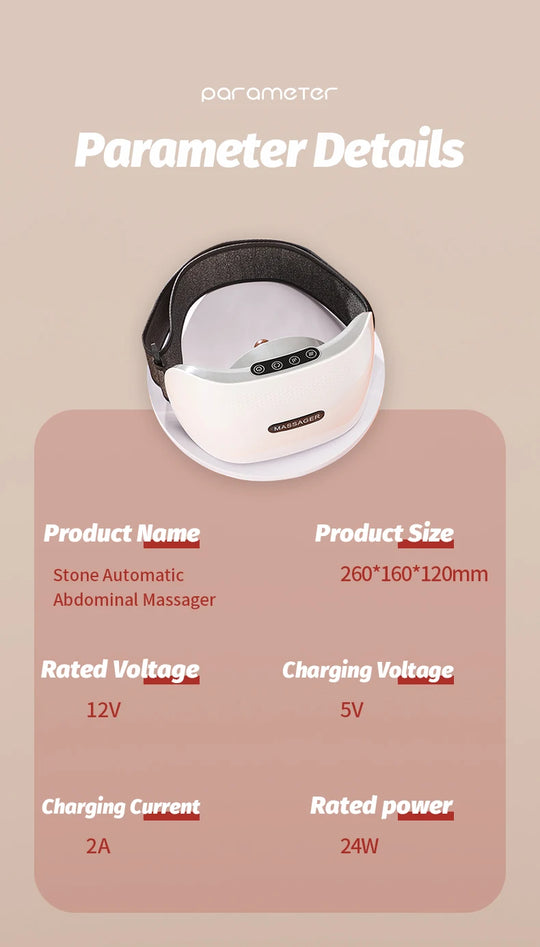 Electric Moxibustion Heating Belt Massager Neck Waist Leg Massage Improve Indigestion