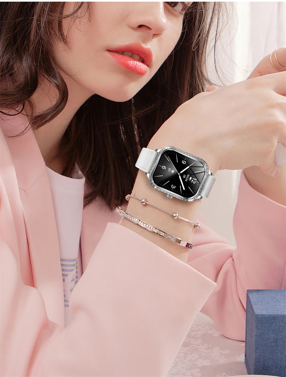 Luxury Smart Watch for Women - 1.75" HD Bluetooth Call Heart Rate Fitness Tracker