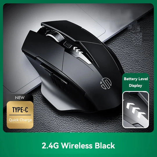 Wireless Mouse F1S - Silent Ergonomic, 2400 DPI, 500mAh - for PC, Laptop & Tablet