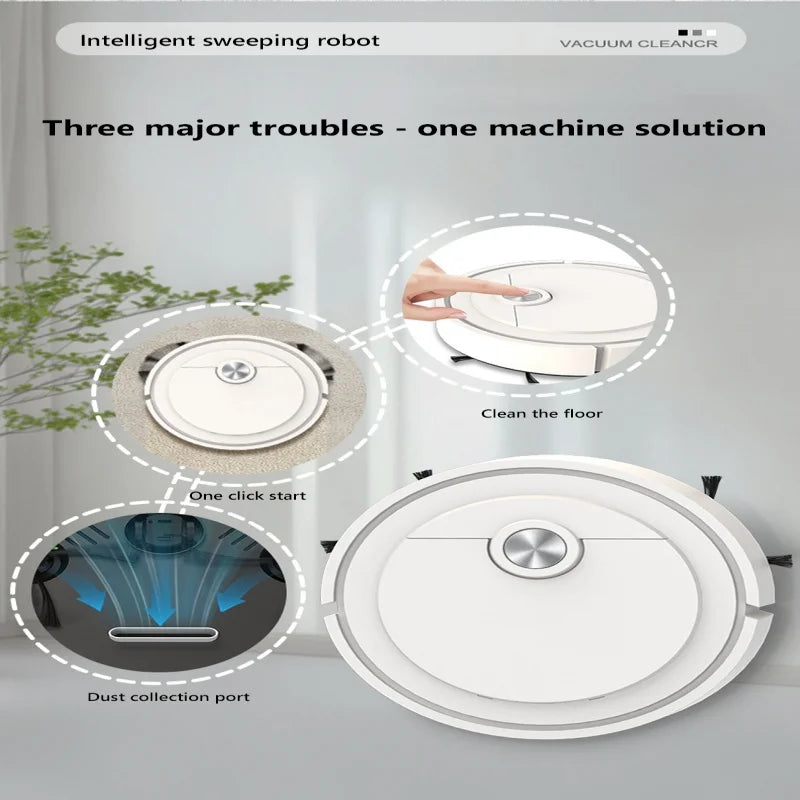 Smart Robot Vacuum & Mop - 3-in-1 Floor Cleaner for Pet Hair, Carpet & Hard Floors