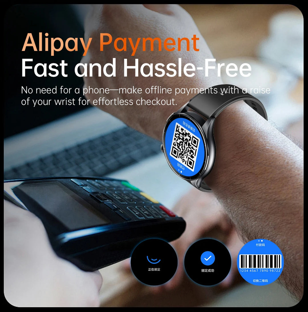 Smart Watch with ECG Health Monitoring - Uric Acid Blood Pressure Blood Oxygen for iOS & Android