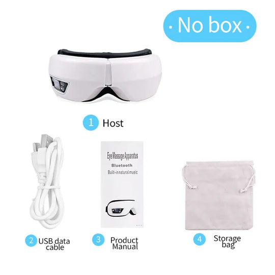Eye Massager - Smart Airbag, Heat Compress, Vibration & Bluetooth Music - for Eye Fatigue Relief