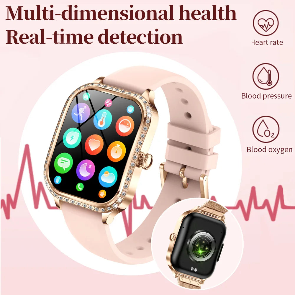 Luxury Smart Watch for Women - 1.75" HD Bluetooth Call Heart Rate Fitness Tracker