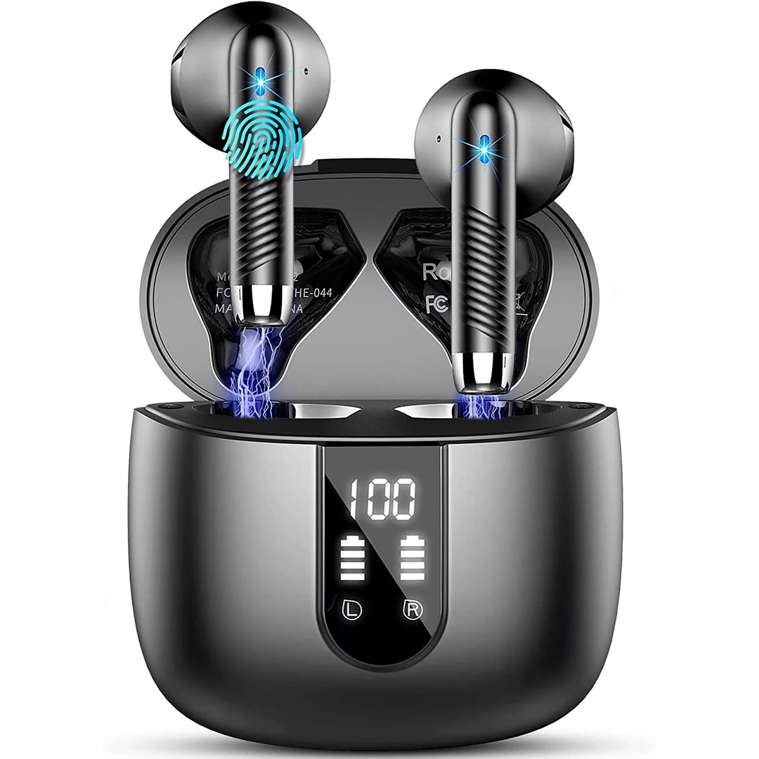 Wireless Earbuds - Bluetooth Noise Canceling LED Display Waterproof
