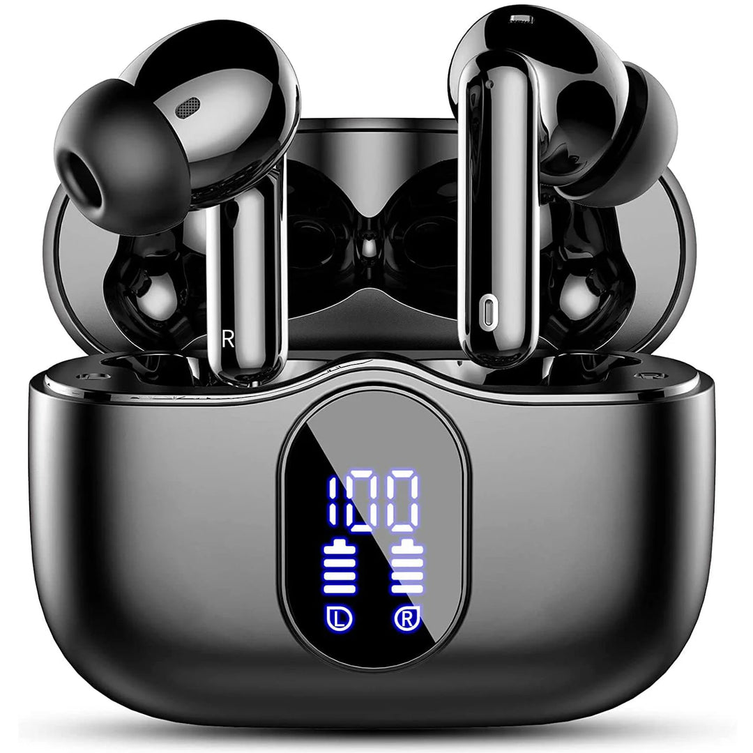 Wireless Earbuds Bluetooth 5.3 - 4 ENC Mics, 36H Playtime & LED Display