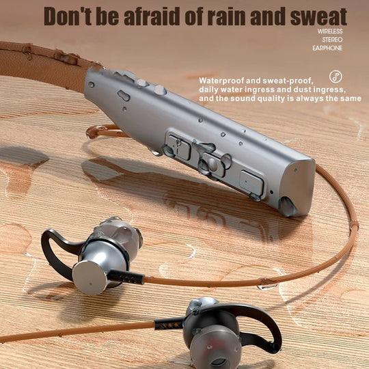 Magnetic Neckband Bluetooth Earphones - Wireless Sport Headset with Mic