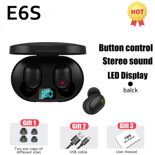 TWS Bluetooth Earbuds - Wireless Noise Cancelling Earphones with HD Microphone