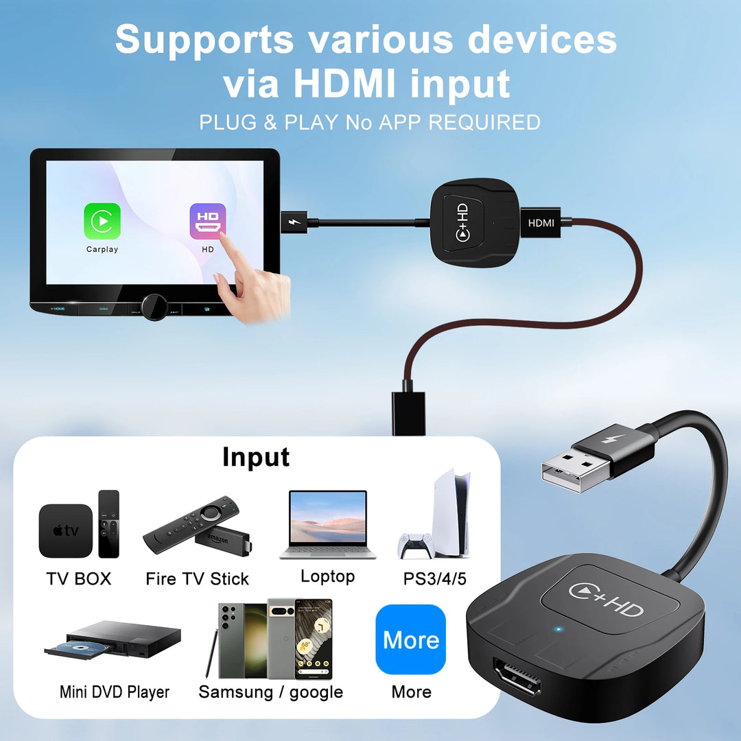 Wireless CarPlay Adapter - USB Dongle for Wired to Wireless CarPlay