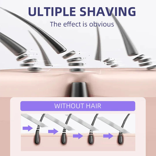 Rechargeable Lady Shaver & Epilator - Full Body Hair Removal, 30 Tweezers, Active Massage
