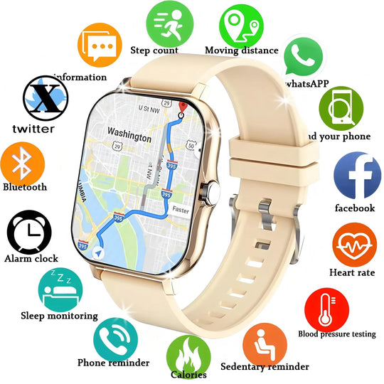 Smart Watch - AMOLED Bluetooth Call GPS NFC Waterproof Fitness Tracker