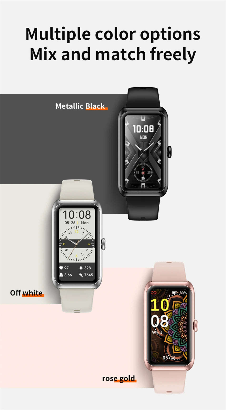 Fitness Tracker with Heart Rate & Sleep Monitor - Waterproof Smart Watch for Women & Men
